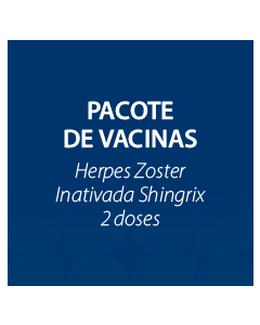 PACOTE DE VACINA DE HERPES ZOSTER INATIVADA SHINGRIX - 2 DOSES